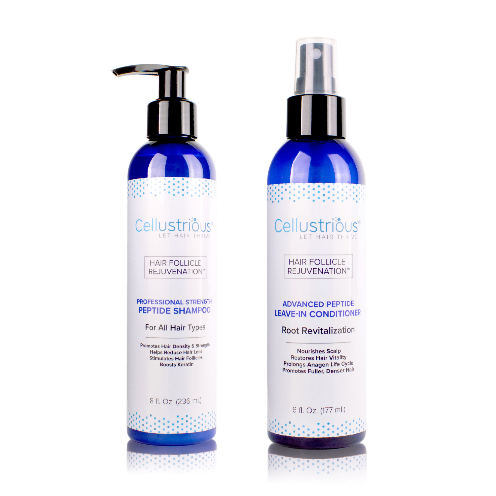 Cellustrious Advanced Peptide Shampoo and Leave-In Conditioner set