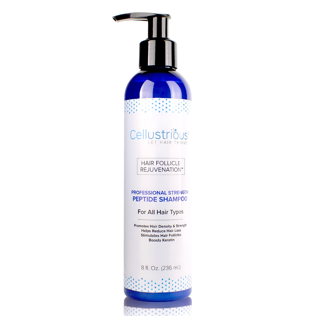 Cellustrious Professional Strength Peptide Shampoo bottle front